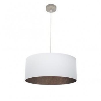 Distribuidor - Lâmpadas Diversas | Colgantes Moderno | COLGANTE TATIANA 1XE27 NIQUEL/BLANCO-OXIDO REGX50X50 CM Ref: 189195017